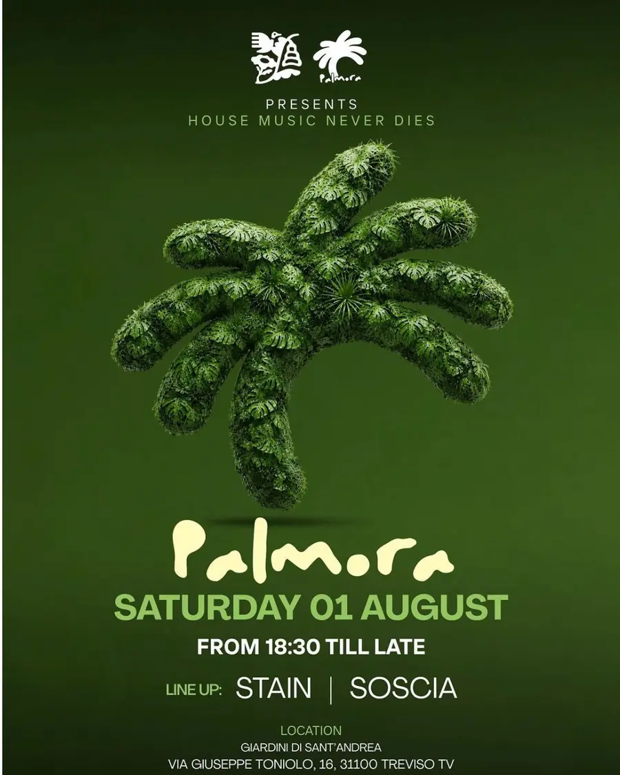 Locandina · Palmora - HOUSE MUSIC NEVER DIES
