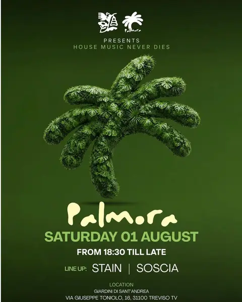 Locandina · Palmora - HOUSE MUSIC NEVER DIES